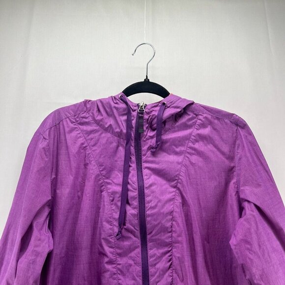Prana Jacket Womens Sz M Fiona Anorak Windbreaker 1/2 Zip Hoodie Pullover Purple - Picture 3 of 11